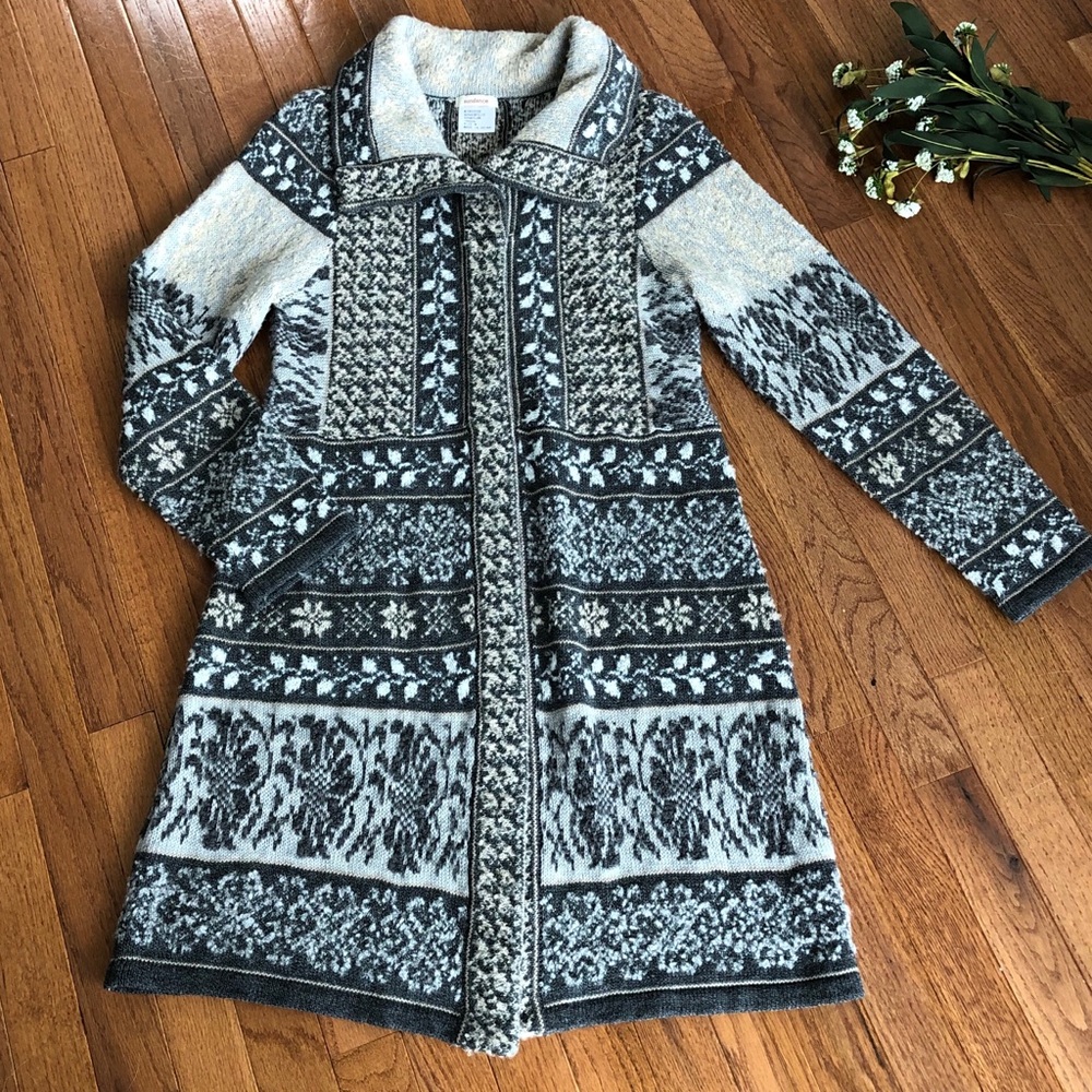 Beautiful Sundance Fairisle Duster Sweater